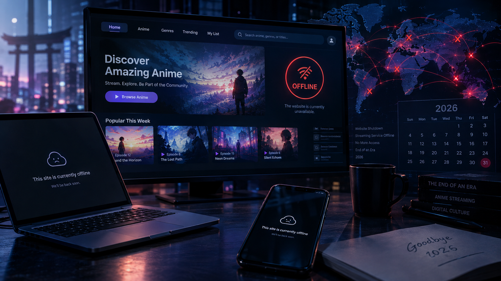HiAnime streaming website shutdown and offline status in 2026